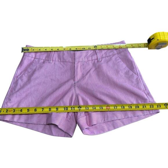 Dear John Pinstriped Cuffed Chino Shorts Red 29 Coastal Preppy Prep Fishingcore - Picture 7 of 9